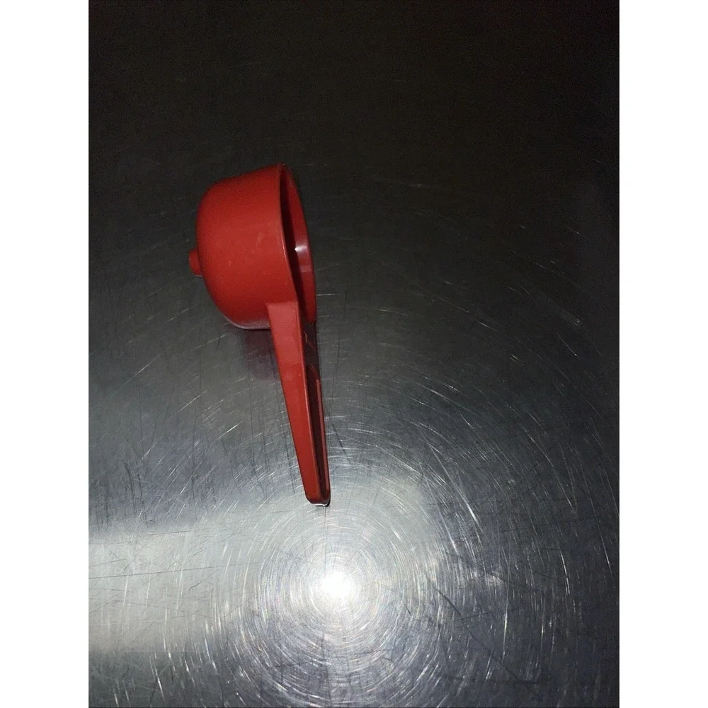 VTG TUPPERWARE Tomato Red Handled Small Hole Strainer, Kitchen Gadget